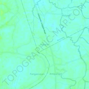 Mappa topografica Rosario, altitudine, rilievo