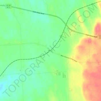 Mappa topografica Relius, altitudine, rilievo