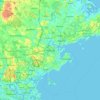 Mappa topografica Peabody, altitudine, rilievo