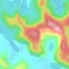Mappa topografica Face Sudoeste do Massangana, altitudine, rilievo