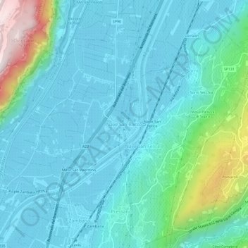 Mappa topografica Nave San Rocco, altitudine, rilievo