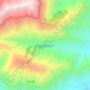 Mappa topografica El Flaco (Surimena?), altitudine, rilievo