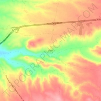Mappa topografica Pulpite, altitudine, rilievo
