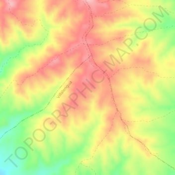 Mappa topografica Carril Alto, altitudine, rilievo