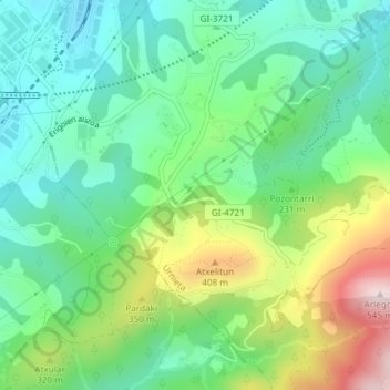 Mappa topografica Xoxoka, altitudine, rilievo