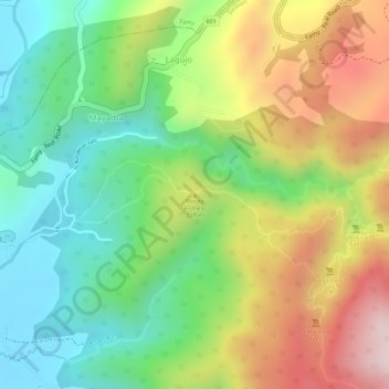 Mappa topografica Mount Romelo, altitudine, rilievo