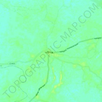 Mappa topografica Nabiganj, altitudine, rilievo