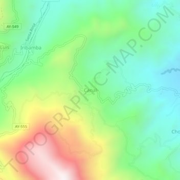 Mappa topografica Canal, altitudine, rilievo