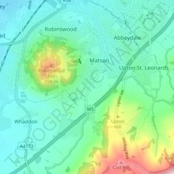 Mappa topografica Sneedhams Green, altitudine, rilievo