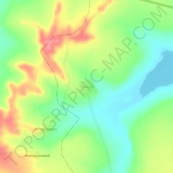 Mappa topografica Walag, altitudine, rilievo