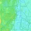 Mappa topografica Den Treek, altitudine, rilievo