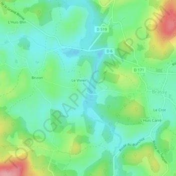 Mappa topografica Tala, altitudine, rilievo