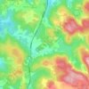 Mappa topografica Augère, altitudine, rilievo