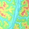 Mappa topografica Zelda, altitudine, rilievo