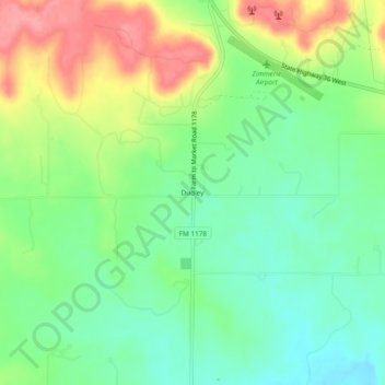 Mappa topografica Dudley, altitudine, rilievo