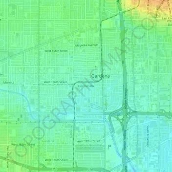 Mappa topografica Hermosillo, altitudine, rilievo