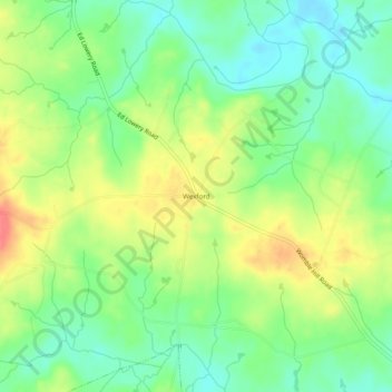 Mappa topografica Wexford, altitudine, rilievo