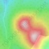 Mappa topografica Saddle Mountain, altitudine, rilievo