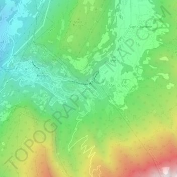 Mappa topografica Luch, altitudine, rilievo