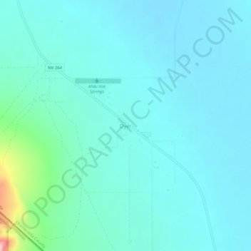 Mappa topografica Dyer, altitudine, rilievo