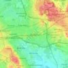 Mappa topografica Huyton, altitudine, rilievo
