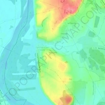 Mappa topografica Seisseigne, altitudine, rilievo