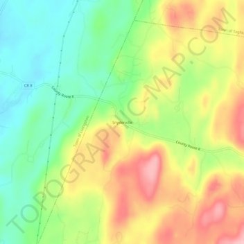 Mappa topografica Snyderville, altitudine, rilievo