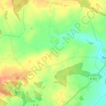 Mappa topografica Schwaberow, altitudine, rilievo