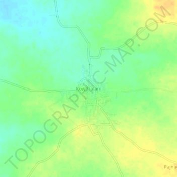Mappa topografica Kowthalam, altitudine, rilievo