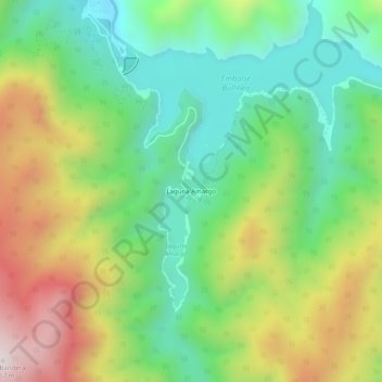 Mappa topografica Laguna Amargo, altitudine, rilievo