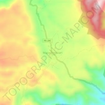 Mappa topografica Mazaronquiari, altitudine, rilievo