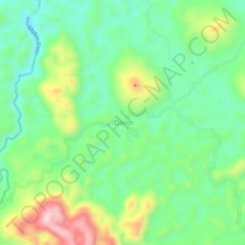 Mappa topografica Dano, altitudine, rilievo
