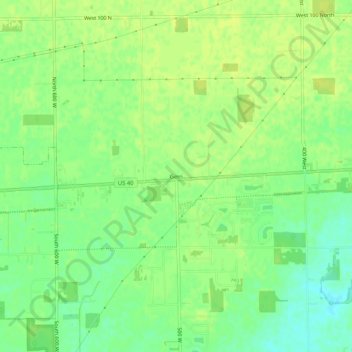 Mappa topografica Gem, altitudine, rilievo