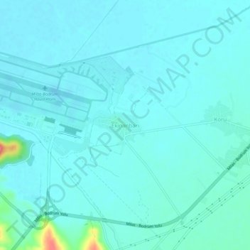 Mappa topografica Ekinanbarı, altitudine, rilievo