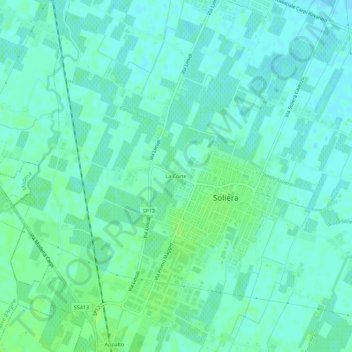 Mappa topografica La Corte, altitudine, rilievo