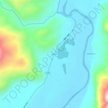 Mappa topografica Viviana, altitudine, rilievo