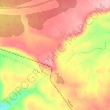 Mappa topografica Mojón de Moros, altitudine, rilievo