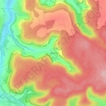 Mappa topografica Rouelles, altitudine, rilievo