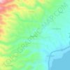 Mappa topografica Malones, altitudine, rilievo