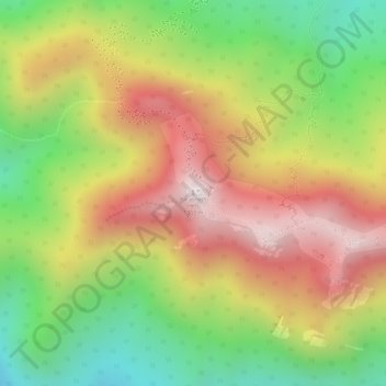Mappa topografica Parasnath, altitudine, rilievo