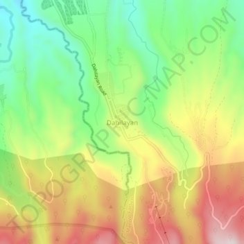 Mappa topografica Dahilayan, altitudine, rilievo
