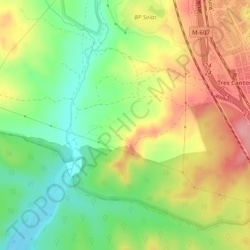 Mappa topografica Valdeloshielos, altitudine, rilievo