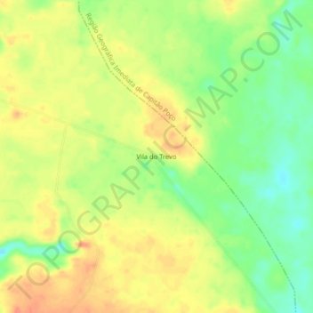 Mappa topografica Vila do Trevo, altitudine, rilievo