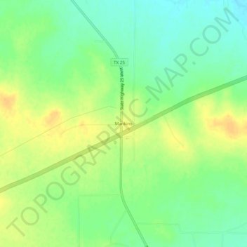 Mappa topografica Mankins, altitudine, rilievo