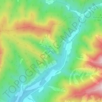 Mappa topografica Val Mala, altitudine, rilievo