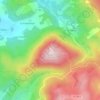 Mappa topografica Massif des Monédières, altitudine, rilievo