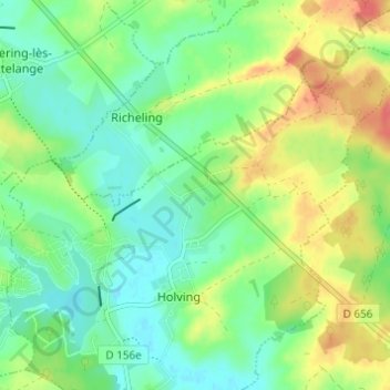 Mappa topografica Ballering, altitudine, rilievo