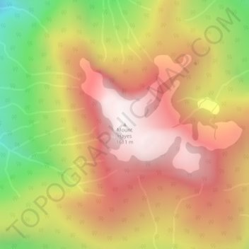 Mappa topografica Mount Hayes, altitudine, rilievo