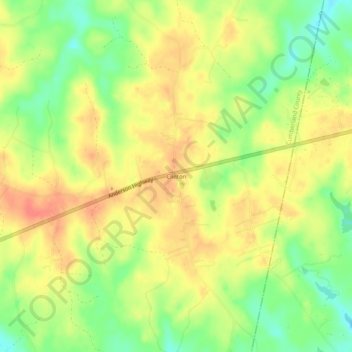 Mappa topografica Clinton, altitudine, rilievo