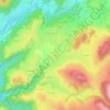 Mappa topografica Poux, altitudine, rilievo